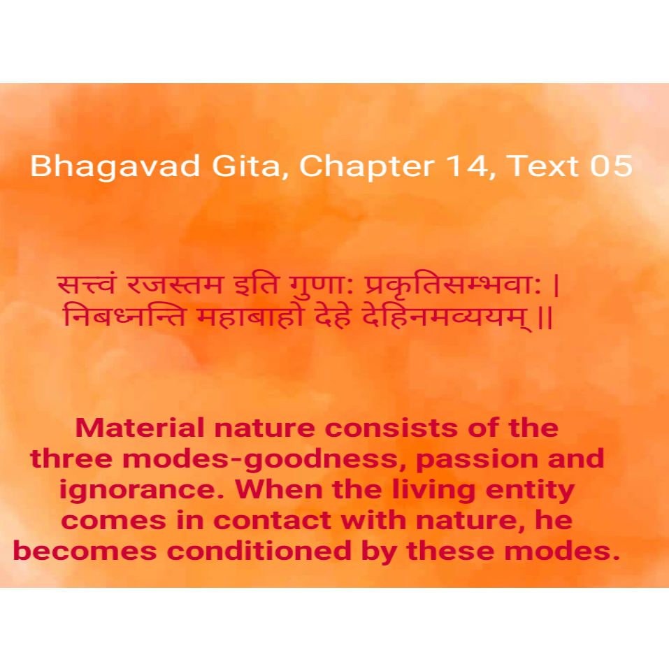 Bhagavad Gita, Chapter 14, Text 05